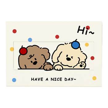 The cheerful puppy covers up the ugly appearance and beautifies the electric meter box decorative painting