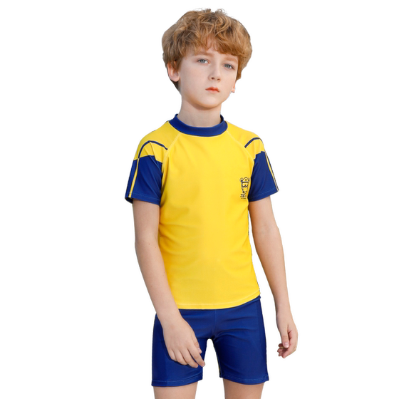 
Children's swimsuits boys medium and big children's split boys baby swimsuit set 2025 new quick-drying swimming trunks swimsuit