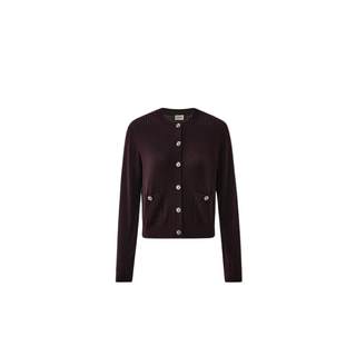 【可机洗澳洲进口100%美丽诺羊毛】欧时力针织外套女2025春新款