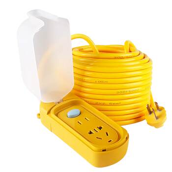 Outdoor rainproof charging plug for battery car with automatic power off