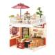 Rolife Ruolai Super World Panda Gungun Hotpot Restaurant building block assembled toy model diy cabin gift