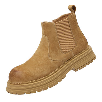 Genuine leather martin boots for men, breathable and non-stuffy, optional plus velvet