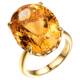 18K gold diamond and citrine ring