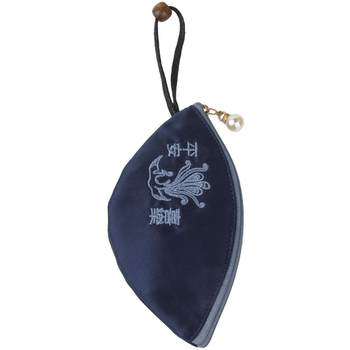 Women's fabric compact safe pull-out key bag