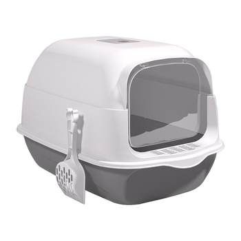 Extra large portable closed cat litter box odor-proof sand