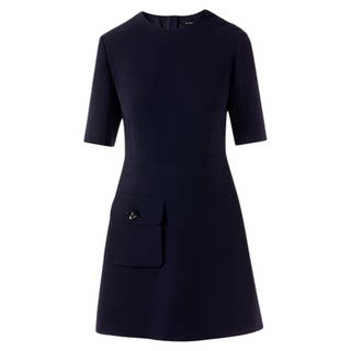 【三醋酸】EiLEEN ELITEE2025年秋新款英伦风收腰A字显瘦连衣裙短