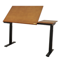 DJAR Italian minimalist professional electric lift painting table for art students special painting table solid wood drawing table home classical living room indoor walnut color retro sketch watercolor art table