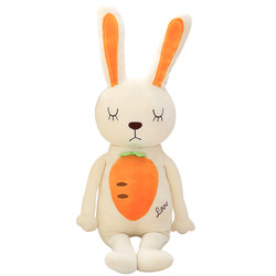 Seth Carrot Rabbit Doll Long Pillow Down Cotton Plush Toy Sleeping Doll Cute Girl Pillow