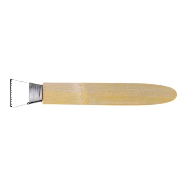 Toothed bamboo silt repair knife sculpture tool