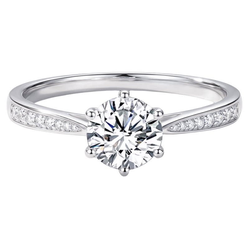 Confession Poem Cultured Diamond Starlight Six-Prong Diamond Ring