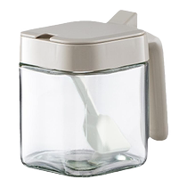 Ink-coloured glass seasoning jar combined suit kitchen Domestic salt tank Sauce Bottle Chicken Essence MSG Seasoning Box