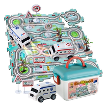 Jigsaw-головоломка игрушка-головоломка Сила 3-6 лет Старые дети Спликающие электрический автомобиль Diy скользящий 100 Изменение трав