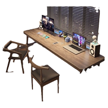 Dongwo Fuchuang solid wood double computer desk home light luxury study workbench long desk desktop office desk