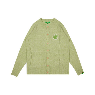 MELTING SADNESS(MTSS) Bee Patch Knit Cardigan Button Sweater Cardigan Jacket Loose