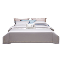 Luolai Home Textiles Spring and Summer New Bedding 100 Count Double-strand Long Staple Cotton Four-piece Set of Good Sleeping Goods