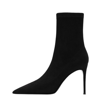 Slim boots stiletto pointed toe fashion short boots autumn and winter new style