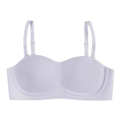 Xin helped bra tube top two underwear women's shoulder straps, soft support, anti -slip, anti -sliding down small breasts gathered bra