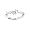 HANXINS999 pure silver four-pointed star zircon ring