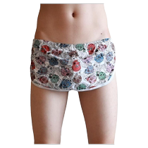 Mens underwear boxer briefs low-waist Arrow pants home pants summer ice silk cool quick-drying breathable two-piece pants