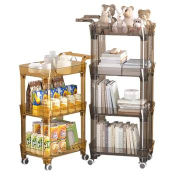 Yeya trolley side table movable rack ການເກັບຮັກສາອາຫານວ່າງຫ້ອງດໍາລົງຊີວິດຕາຕະລາງກາເຟຫ້ອງນ້ໍາ sandwich shelf