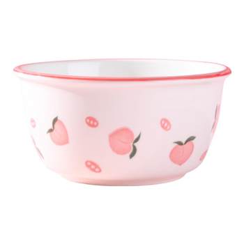 Peach dish set bowl and plate household tableware