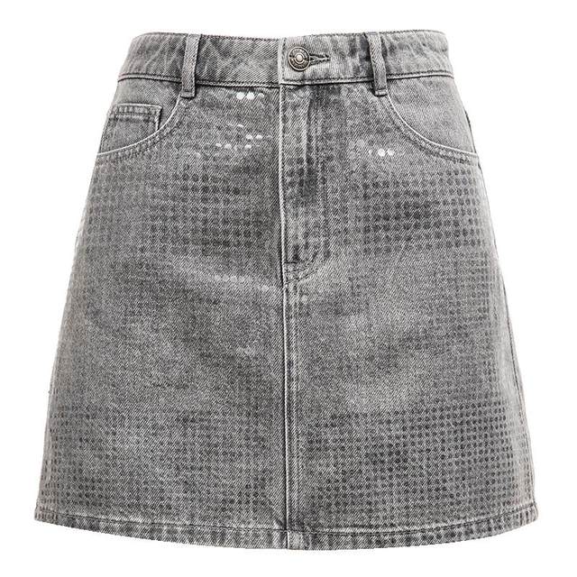 VeroModa glossy polka dot skirt