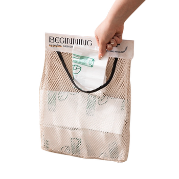 Kitchen garbage bag storage artifact wall-mounted large-capacity storage bag plastic bag storage velcro net bag