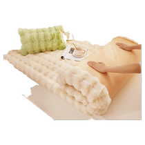 (Rabbit Plush Sponge) Bay Window Mat Window Sill Mat Winter Sponge Rabbit Plush Balcony Mat Non-Slip Removable Washable Mat