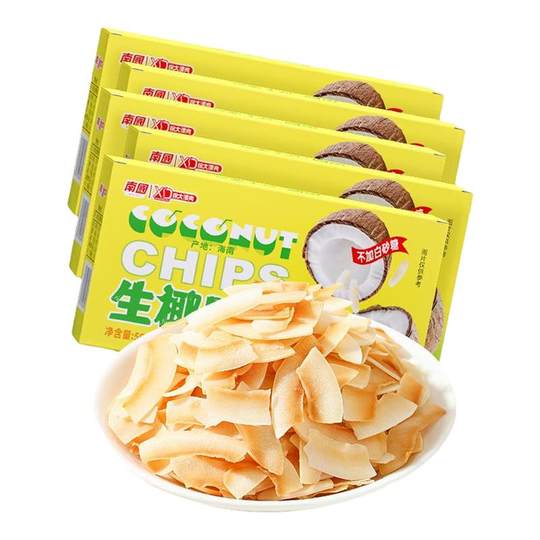 南国海南特产生椰脆片香脆烘焙椰子片小吃休闲零食椰子角果干三亚