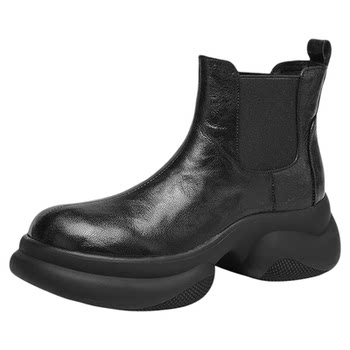 Saturday 2025 new autumn thick-soled chelsea short boots for women with taller and slimmer boots