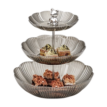 Light luxury fruit plate living room coffee table exquisite afternoon tea dessert cake tray office snack display plate 2018