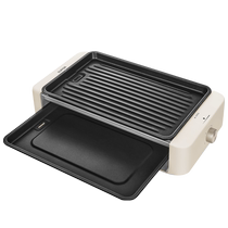 Supor barbecue plate electric grill double-layer household barbecue pot light smoke indoor barbecue special skewers electromechanical oven