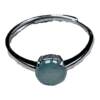 Natural jadeite ice egg ring sky blue ring