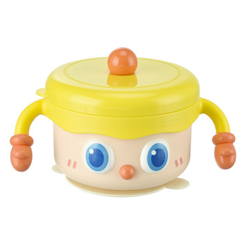 Big-eyed cute baby food bowl baby rice flour ppsu bowl water-filled thermal bowl 316 stainless steel children's tableware