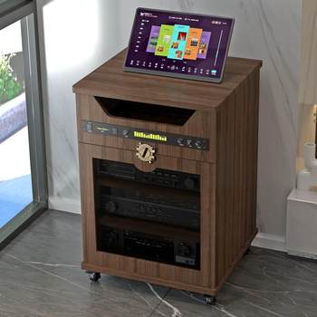 Dan lemeike solid wood multi-layer board power amplifier cabinet stage audio equipment audio-visual power amplifier rack aviation cabinet