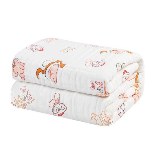 洁丽雅婴儿纱布浴巾夏季纯棉超柔吸水大毛巾洗澡宝宝新生儿童用品