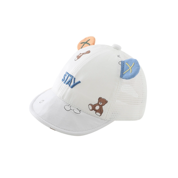 ໝວກເດັກນ້ອຍ summer thin mesh baby boy cap pure cotton newborn baby sun protection sun visor