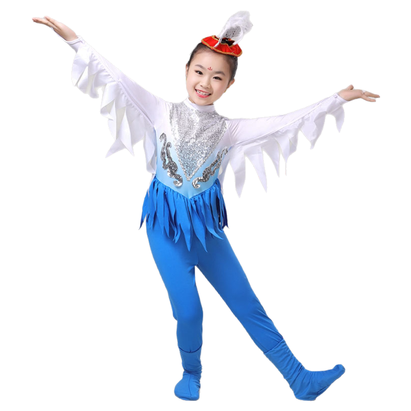 羽翼凌云演出服新款角色扮演服装儿童小鸟动物造型表演服群舞服装