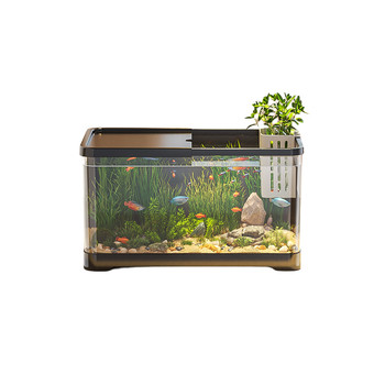 Fish tank filtration and oxygen generator all-in-one machine 2025 new small living room ecological landscaping complete set of home goldfish aquarium