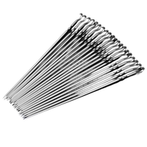 BBQ skewers stainless steel flat skewers mutton skewers barbecue clips food clips Zibo barbecue needle iron skewers commercial 1102