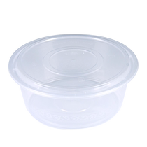 Trousse de repas jetable Companion round Transparent Acid Vegetable Fish Risers Takeaway Packaging Box Plastic Basin 2000ml 346