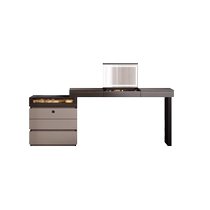 Dresser and cupboard integrated with fingerprint lock 2024 new light luxury and high-end sense small apartment bedroom bedside dressing table
