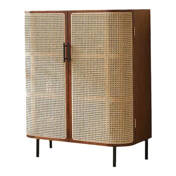 Storage rattan bed and breakfast living room bedroom storage cabinet retro