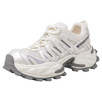 Qianbaidu thick-soled mesh height-increasing women's dad shoes