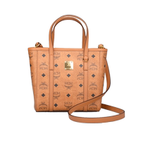 (Self-operated) MCM womens bag womens printed handbag shoulder tote bag vegetable basket bag shopping bag