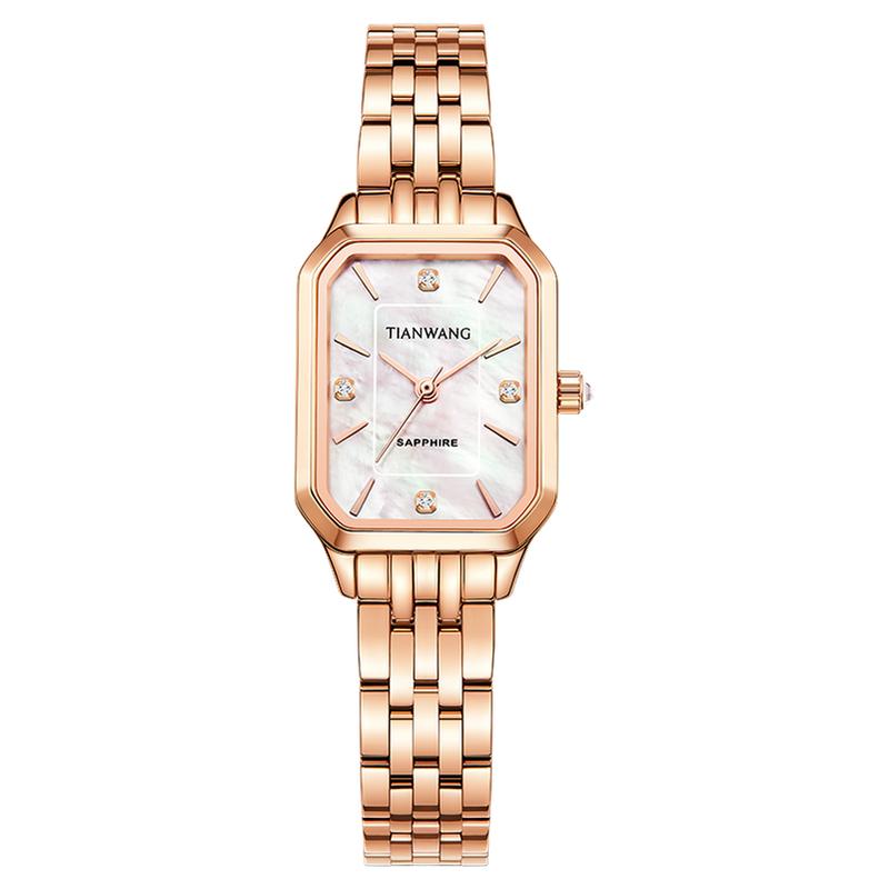 Tianwang watch mother-of-pearl small square quartz watch for women