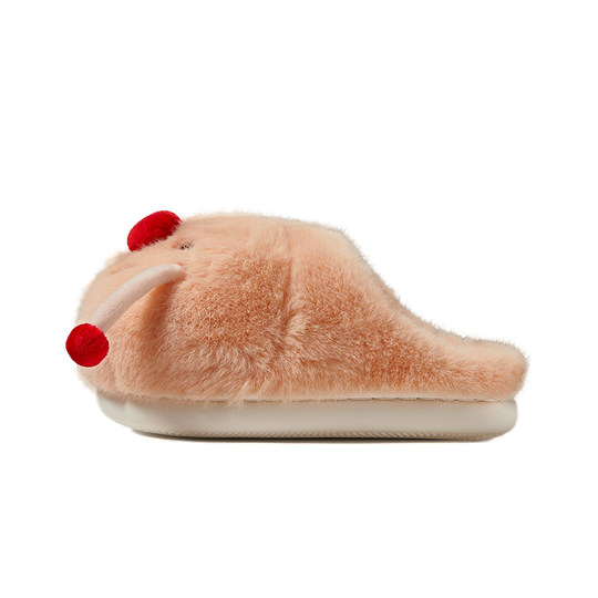 Puxi red nose cute parent-child cotton slippers for girls