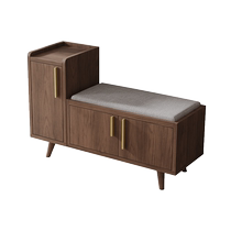 Shoe cabinet 2024 new model home entrance door stool entrance cabinet integrated corridor solid wood shoe changing stool 1910