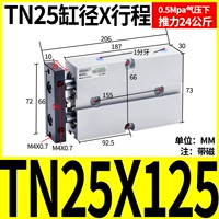 Двойной осевой цилиндр TN25x125-S