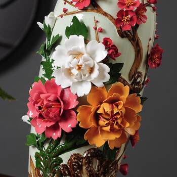 Creative ceramic vase ornaments new chinese style flower arrangement porcelain dried flowers living room tv cabinet wine cabinet console table decorations